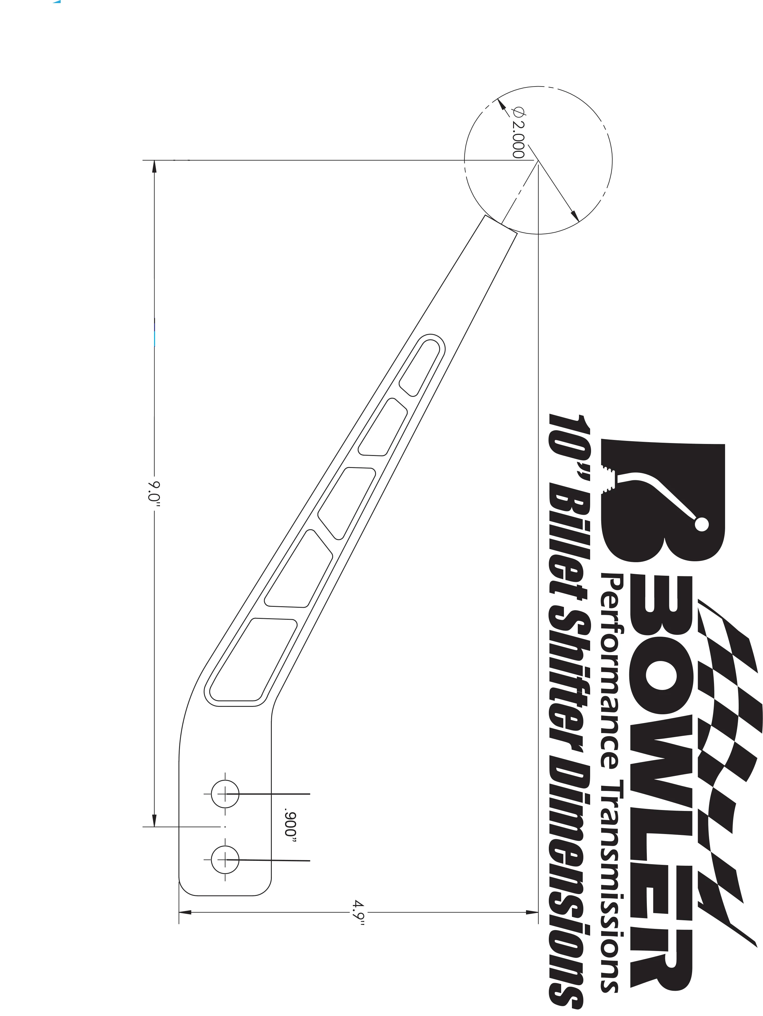 Bowler Shift Lever (10", 30° Kickback, Select Finish) - Image 6