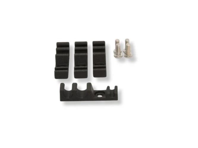 Triple Clip designed to secure stainless hardline.